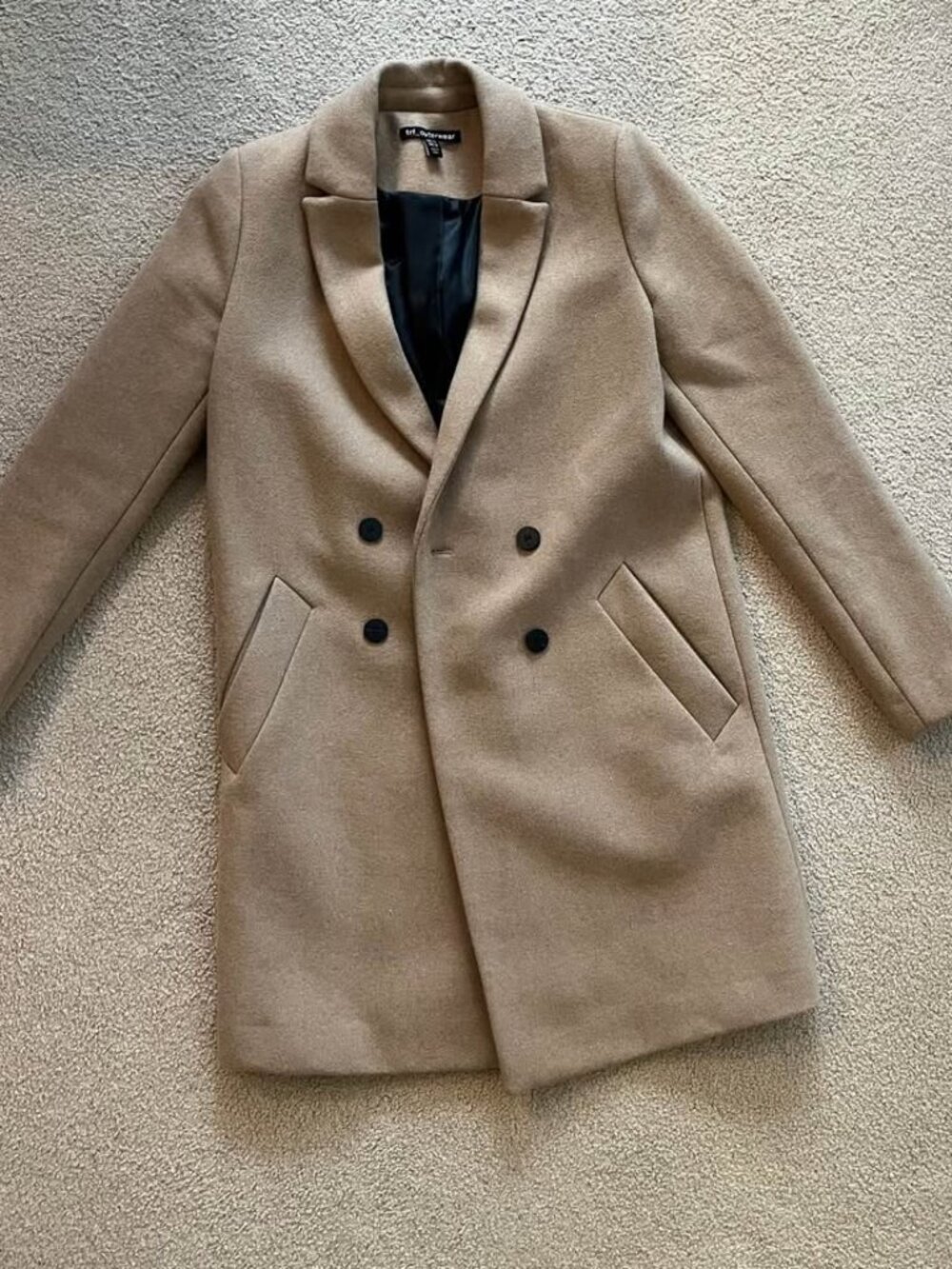 Zara trf_outerwear Wool Blend Coat Size Small